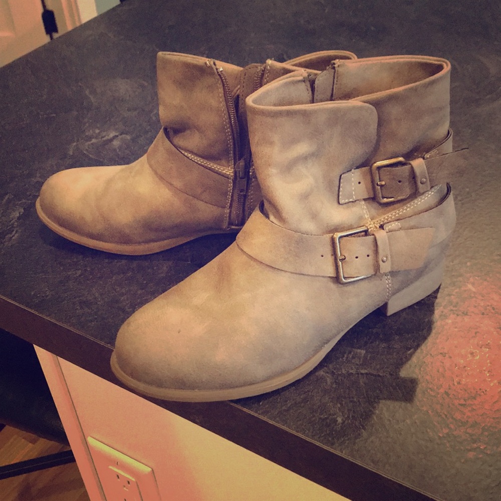 Taupe booties